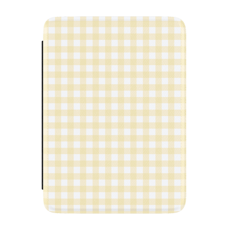 Pastel Picnic | Yellow Gingham Kindle Case