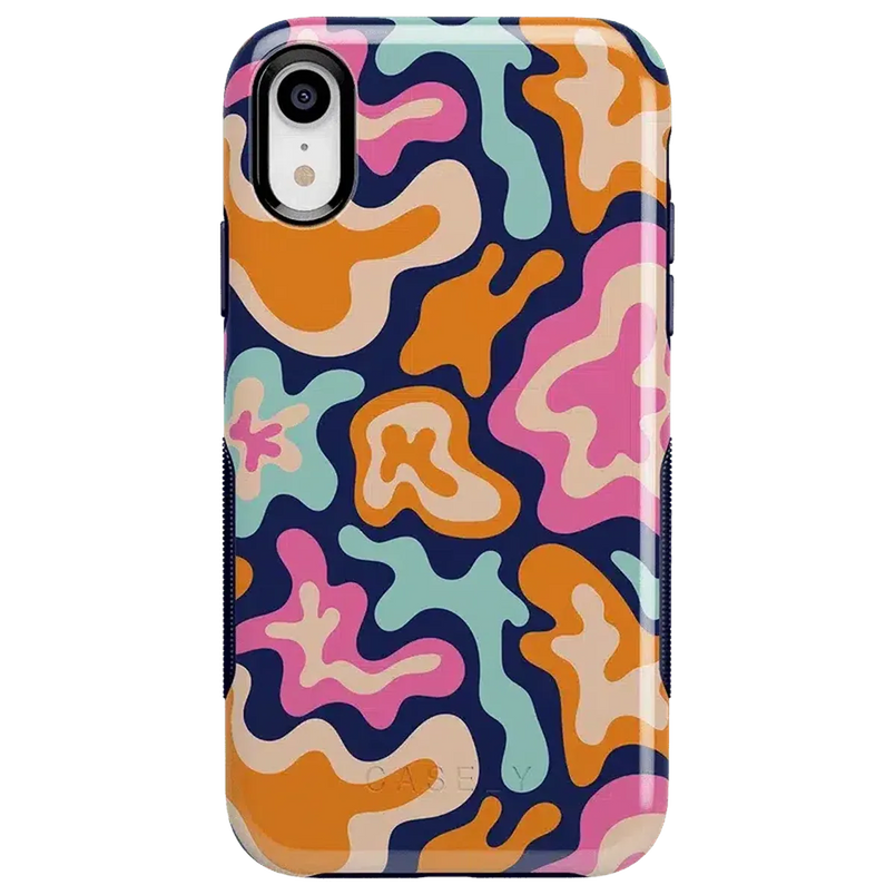 Midnight Color Splash | Abstract Retro Case iPhone Case get.casely Bold iPhone XR 