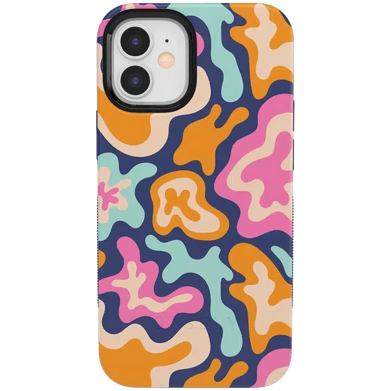 Midnight Color Splash | Abstract Retro Case iPhone Case get.casely Bold + MagSafe® iPhone 12