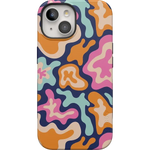 Midnight Color Splash | Abstract Retro Case iPhone Case get.casely Bold + MagSafe® iPhone 15