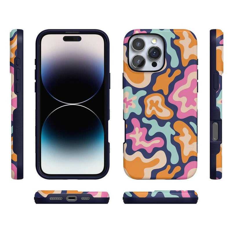 Midnight Color Splash | Abstract Retro Case iPhone Case get.casely 