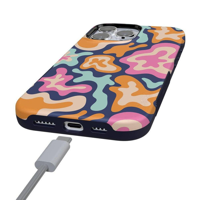 Midnight Color Splash | Abstract Retro Case iPhone Case get.casely 