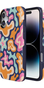 Midnight Color Splash | Abstract Retro Case iPhone Case get.casely 