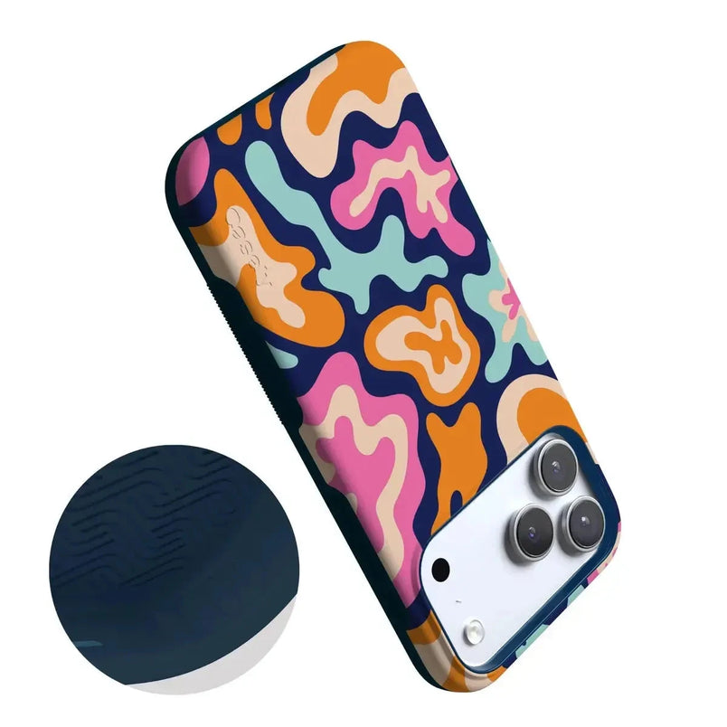 Midnight Color Splash | Abstract Retro Case iPhone Case get.casely 