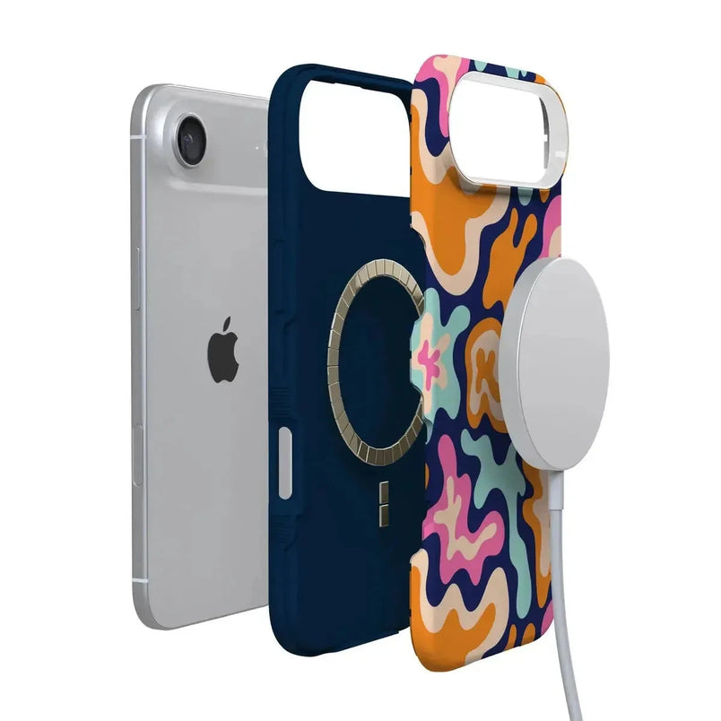 Midnight Color Splash | Abstract Retro Case iPhone Case get.casely 