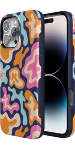 Midnight Color Splash | Abstract Retro Case iPhone Case get.casely 