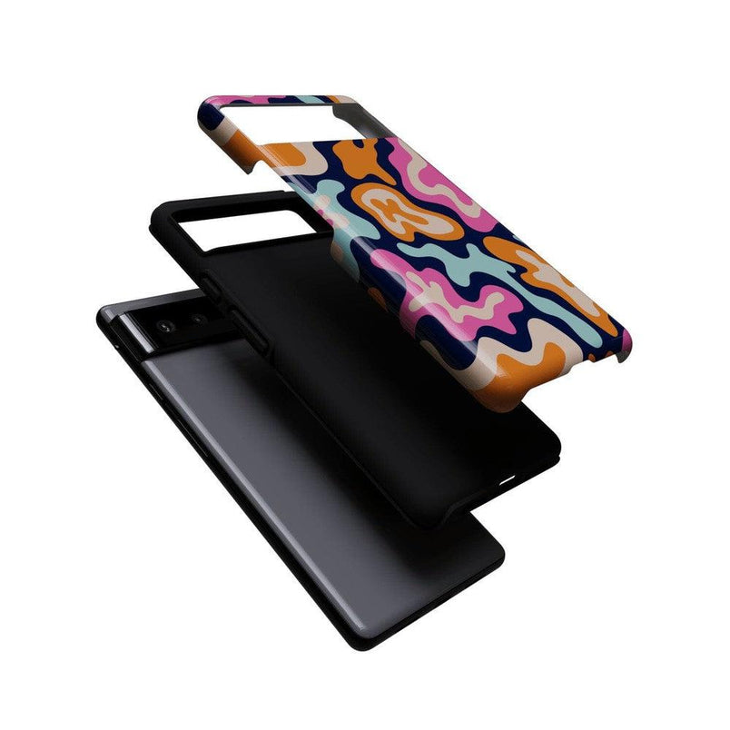 Midnight Color Splash | Abstract Retro Google Pixel Case Google Pixel Case Casetry 