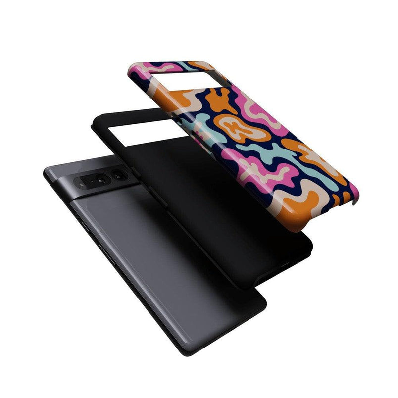 Midnight Color Splash | Abstract Retro Google Pixel Case Google Pixel Case Casetry 