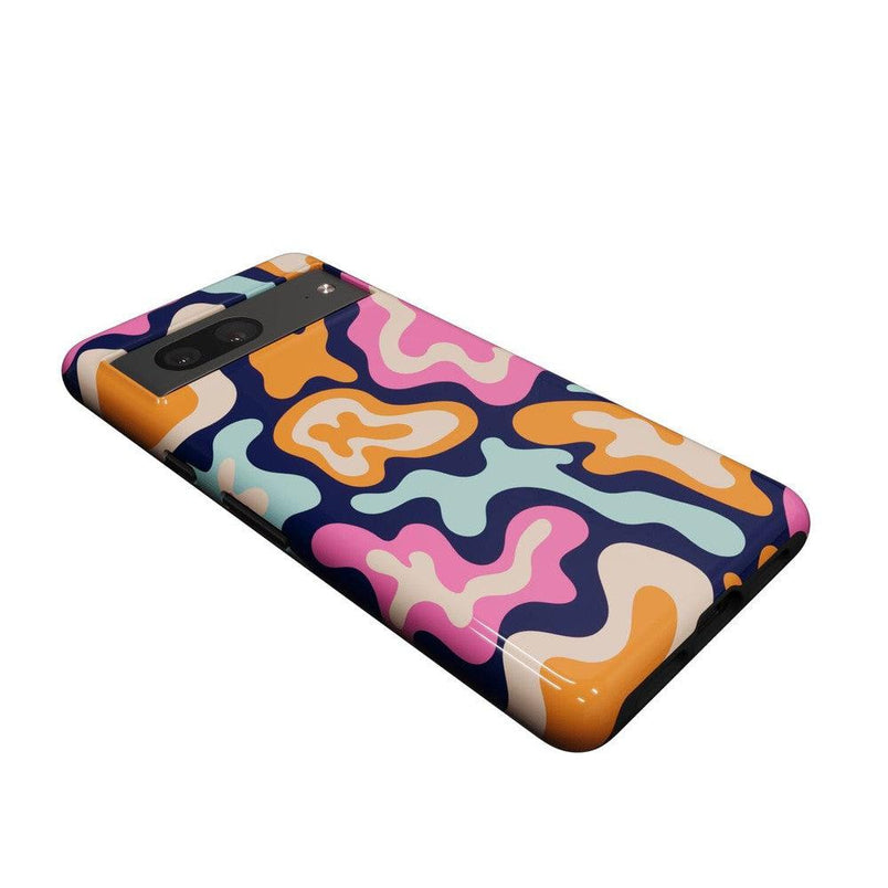 Midnight Color Splash | Abstract Retro Google Pixel Case Google Pixel Case Casetry 