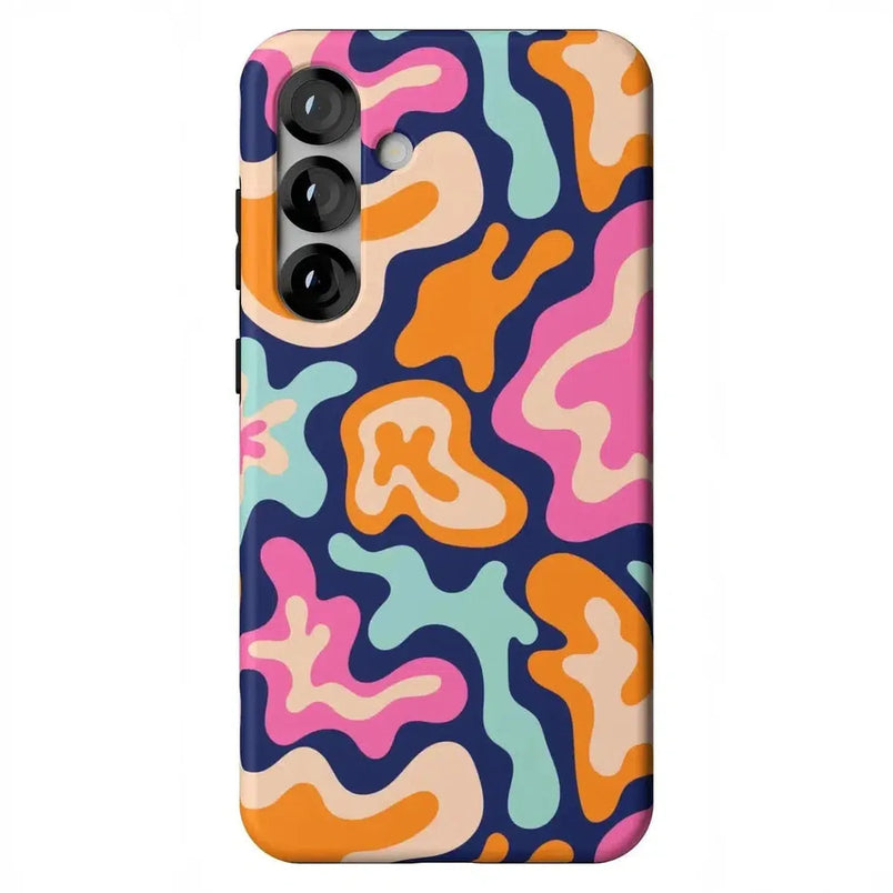 Midnight Color Splash | Abstract Retro Samsung Case Samsung Case Casetry Essential + MagSafe® Galaxy S25 Plus 