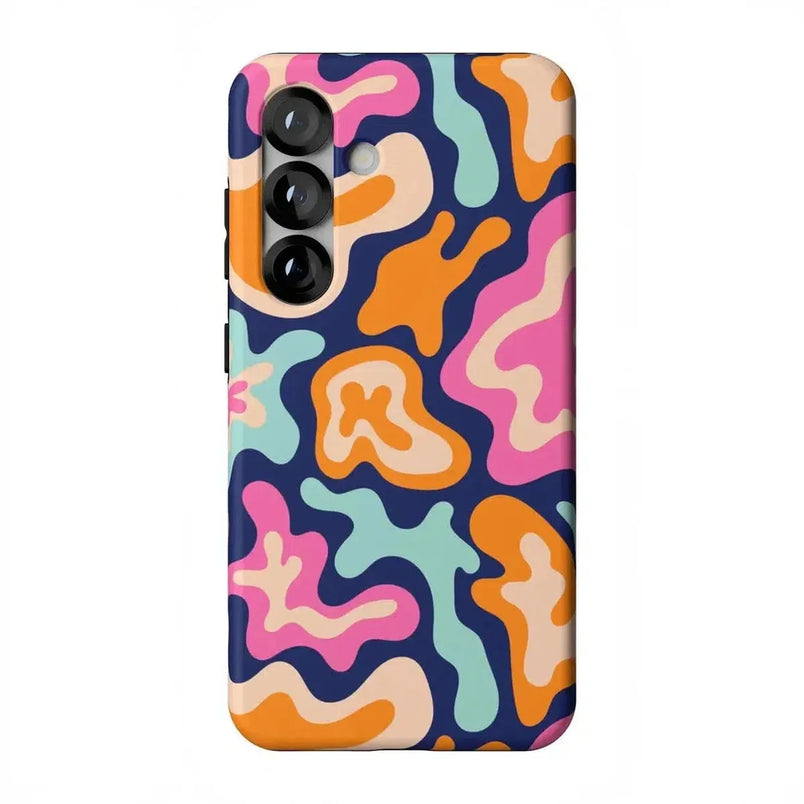 Midnight Color Splash | Abstract Retro Samsung Case Samsung Case Casetry Essential + MagSafe® Galaxy S25 