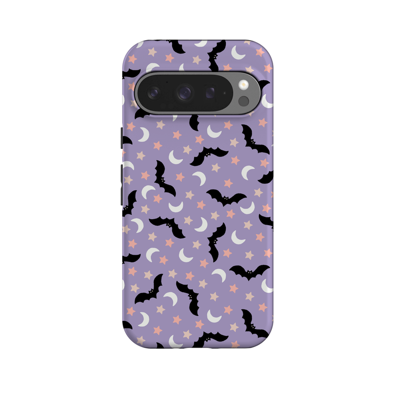 Midnight Flight | Celestial Bats Case Phone Case get.casely Essential + MagSafe® Google Pixel 10 Pro 