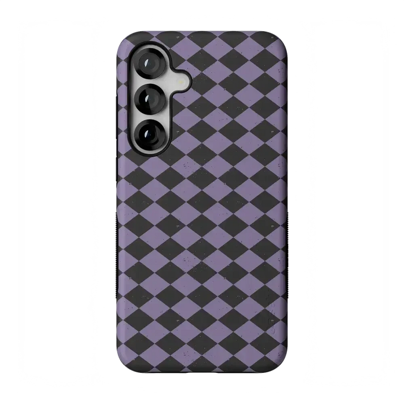 Midnight Hex | Purple Checkered Case Phone Case get.casely Bold Flex + MagSafe® Galaxy S25 Plus 
