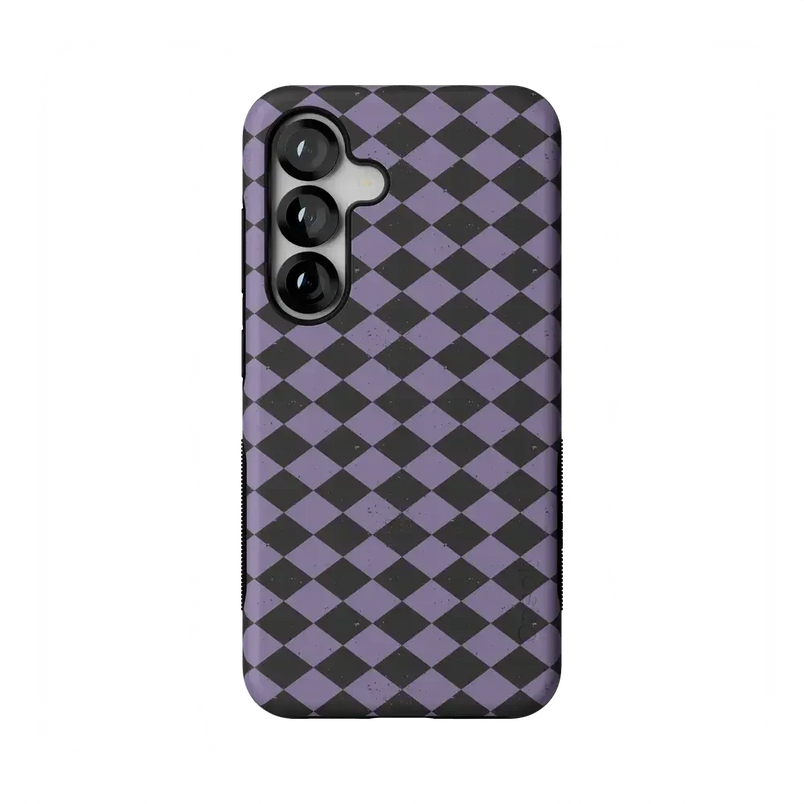 Midnight Hex | Purple Checkered Case Phone Case get.casely Bold Flex + MagSafe® Galaxy S25 
