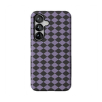 Midnight Hex | Purple Checkered Case Phone Case get.casely Bold Flex + MagSafe® Galaxy S25 