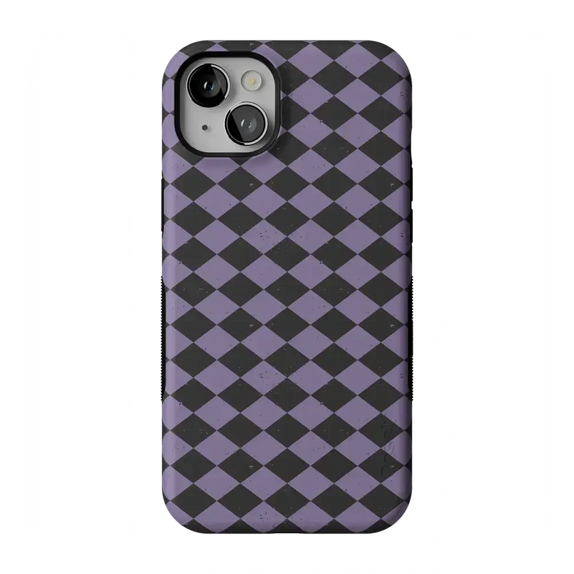 Midnight Hex | Purple Checkered Case Phone Case get.casely Bold Flex + MagSafe® iPhone 14 Plus 