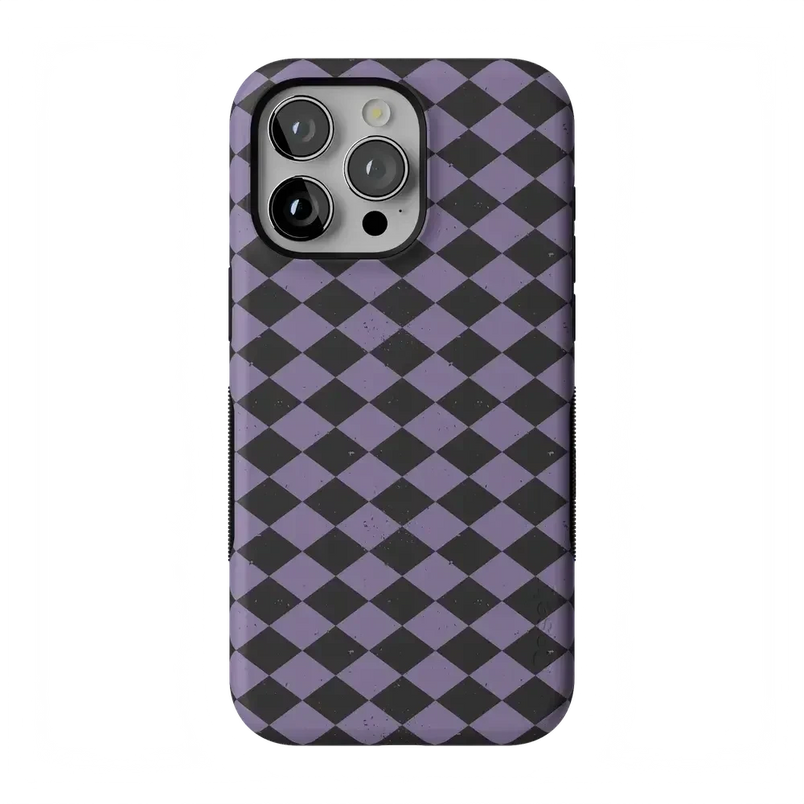 Midnight Hex | Purple Checkered Case Phone Case get.casely Bold Flex + MagSafe® iPhone 15 Pro Max 