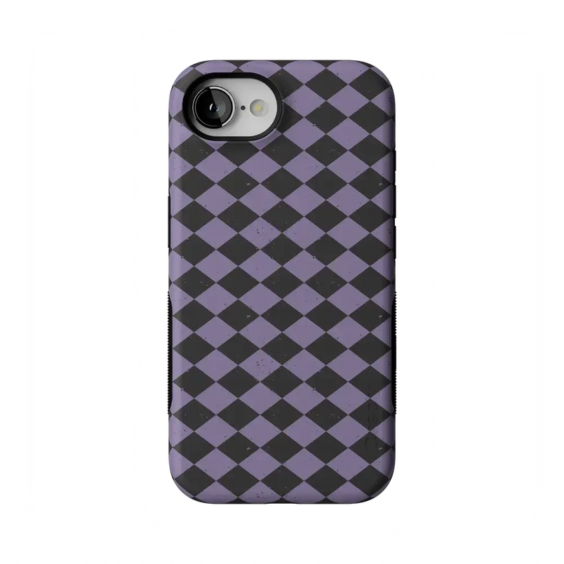Midnight Hex | Purple Checkered Case Phone Case get.casely Bold Flex + MagSafe® iPhone 17e 