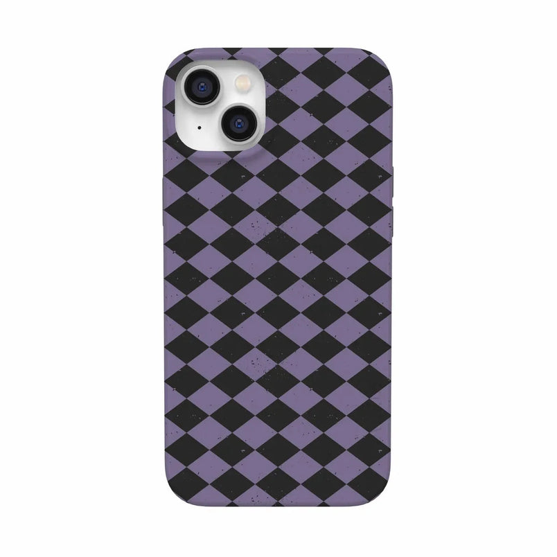 Midnight Hex | Purple Checkered Case Phone Case get.casely Classic + MagSafe® iPhone 14 Plus 