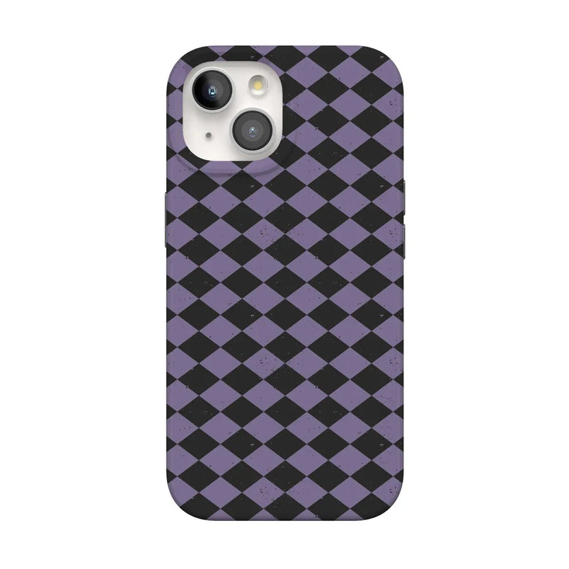 Midnight Hex | Purple Checkered Case Phone Case get.casely Classic + MagSafe® iPhone 15 Plus 