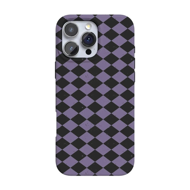 Midnight Hex | Purple Checkered Case Phone Case get.casely Classic + MagSafe® iPhone 16 Pro Max 