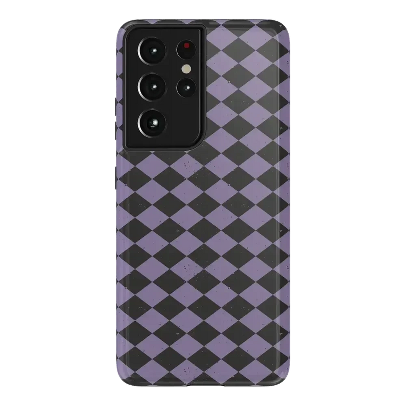 Midnight Hex | Purple Checkered Case Phone Case get.casely Essential Galaxy S21 Ultra 
