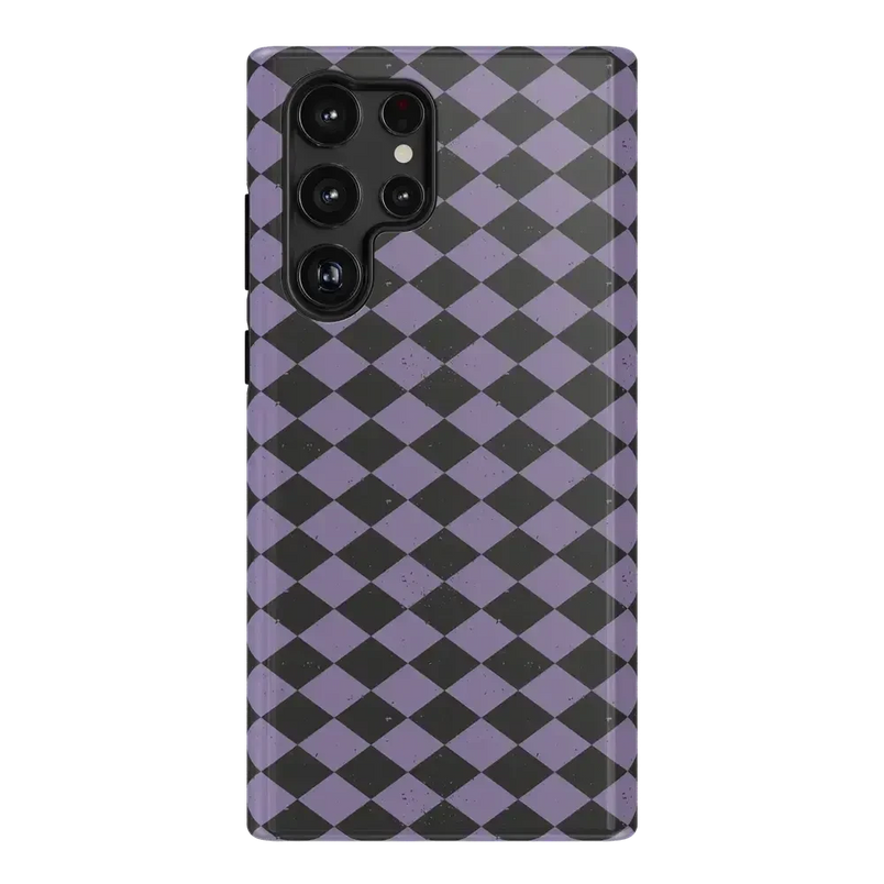 Midnight Hex | Purple Checkered Case Phone Case get.casely Essential Galaxy S22 Ultra 
