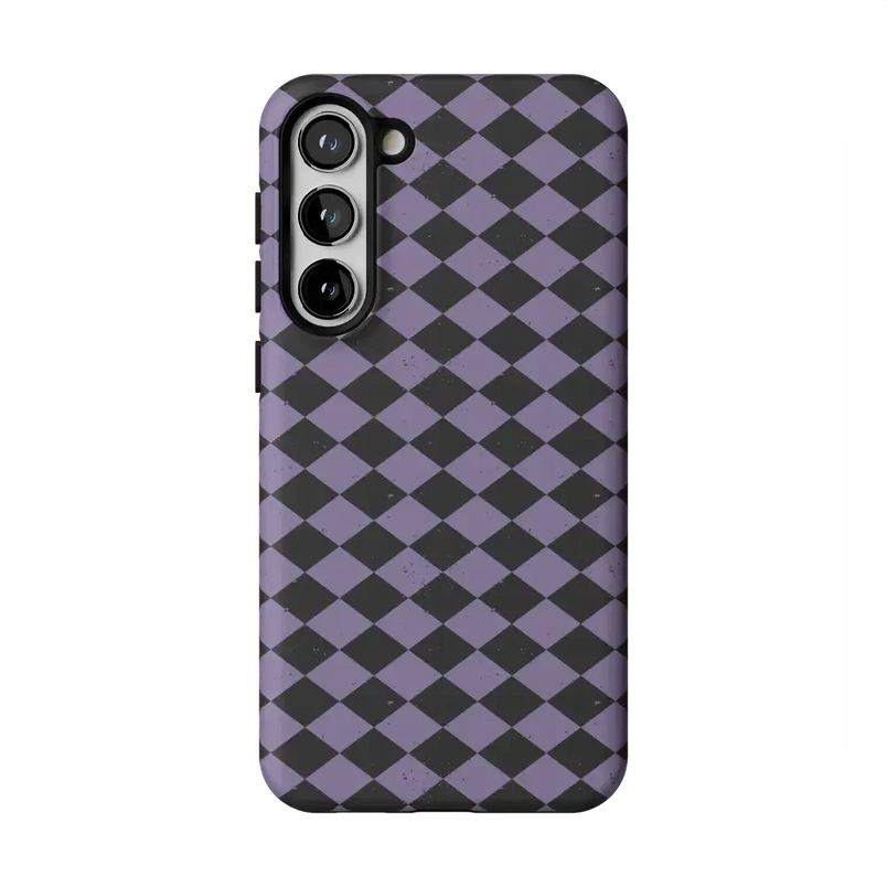 Midnight Hex | Purple Checkered Case Phone Case get.casely Essential Galaxy S23 Plus 