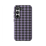 Midnight Hex | Purple Checkered Case Phone Case get.casely Essential Galaxy S23 