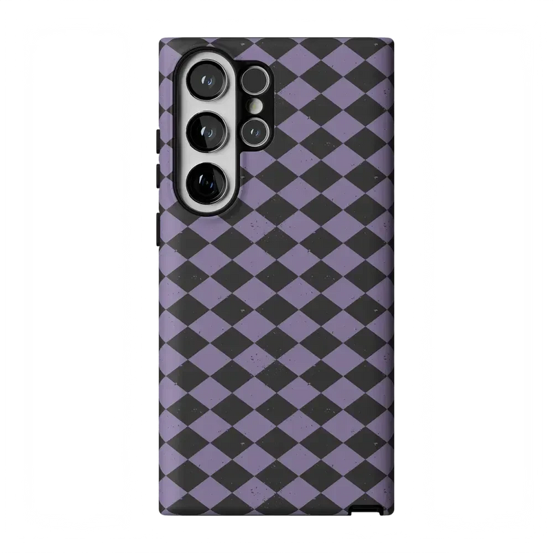 Midnight Hex | Purple Checkered Case Phone Case get.casely Essential Galaxy S23 Ultra 