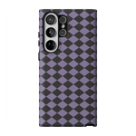 Midnight Hex | Purple Checkered Case Phone Case get.casely Essential Galaxy S23 Ultra 