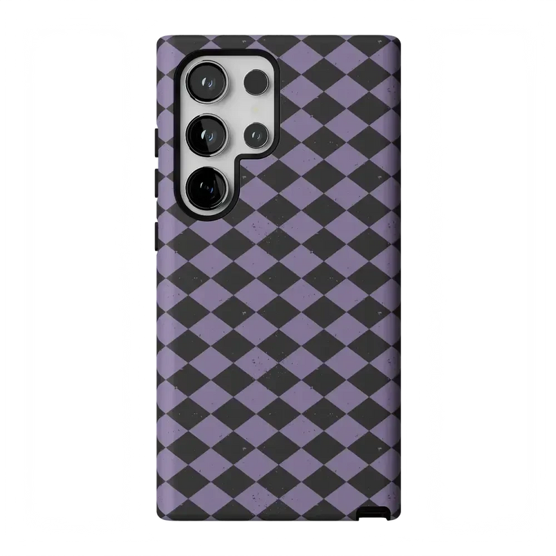 Midnight Hex | Purple Checkered Case Phone Case get.casely Essential Galaxy S24 Ultra 