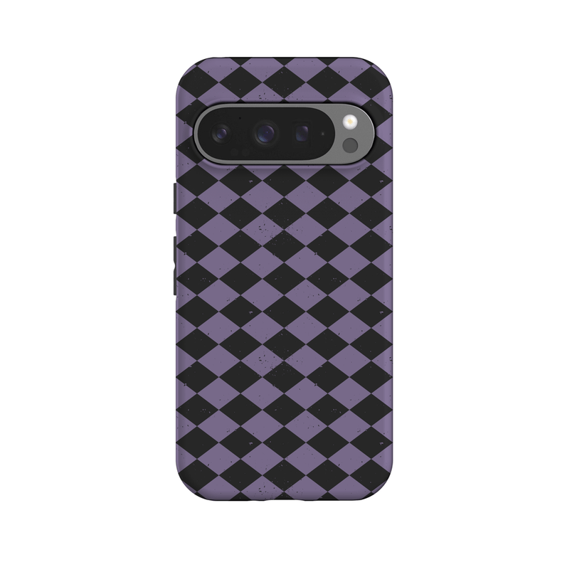 Midnight Hex | Purple Checkered Case Phone Case get.casely Essential + MagSafe® Google Pixel 10 Pro 