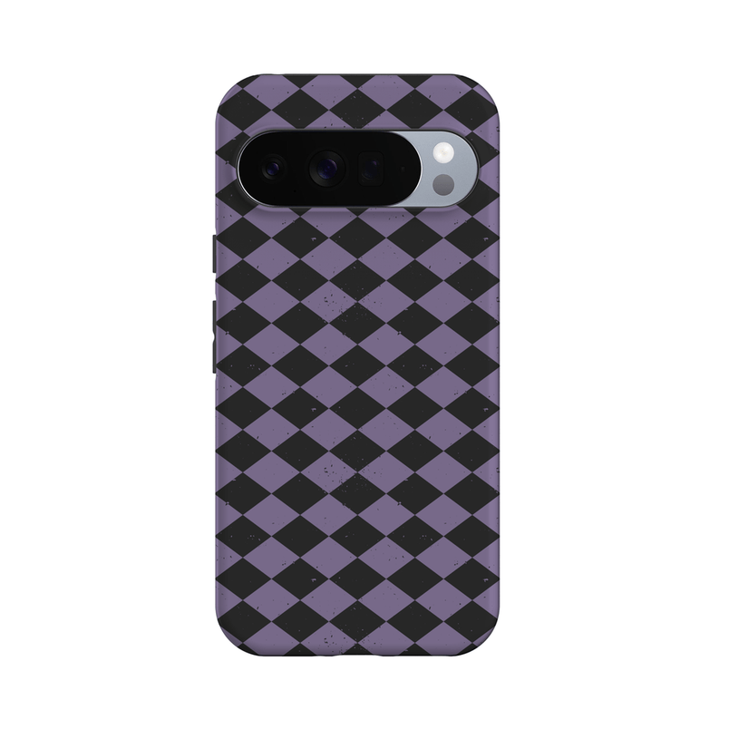 Midnight Hex | Purple Checkered Case Phone Case get.casely Essential + MagSafe® Google Pixel 10 Pro XL 