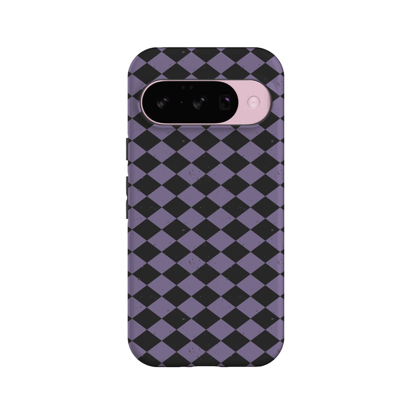 Midnight Hex | Purple Checkered Case Phone Case get.casely Essential + MagSafe® Google Pixel 10 