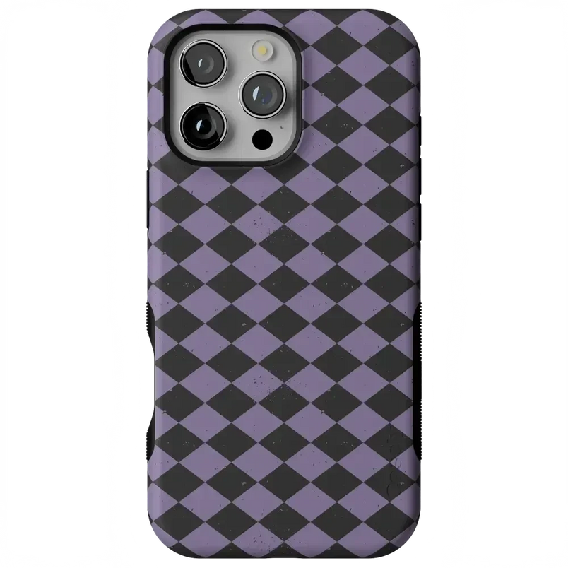 Midnight Hex | Purple Checkered Case Phone Case get.casely 