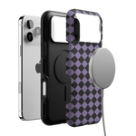 Midnight Hex | Purple Checkered Case Phone Case get.casely
