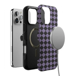 Midnight Hex | Purple Checkered Case Phone Case get.casely 