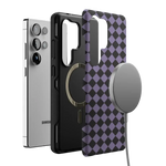 Midnight Hex | Purple Checkered Case Phone Case get.casely 