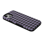 Midnight Hex | Purple Checkered Case Phone Case get.casely 