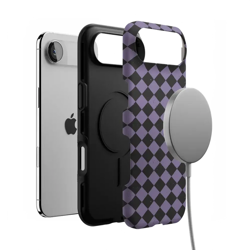 Midnight Hex | Purple Checkered Case Phone Case get.casely 