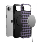 Midnight Hex | Purple Checkered Case Phone Case get.casely 