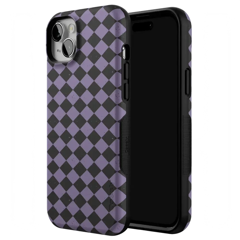 Midnight Hex | Purple Checkered Case Phone Case get.casely 