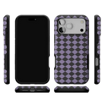 Midnight Hex | Purple Checkered Case Phone Case get.casely