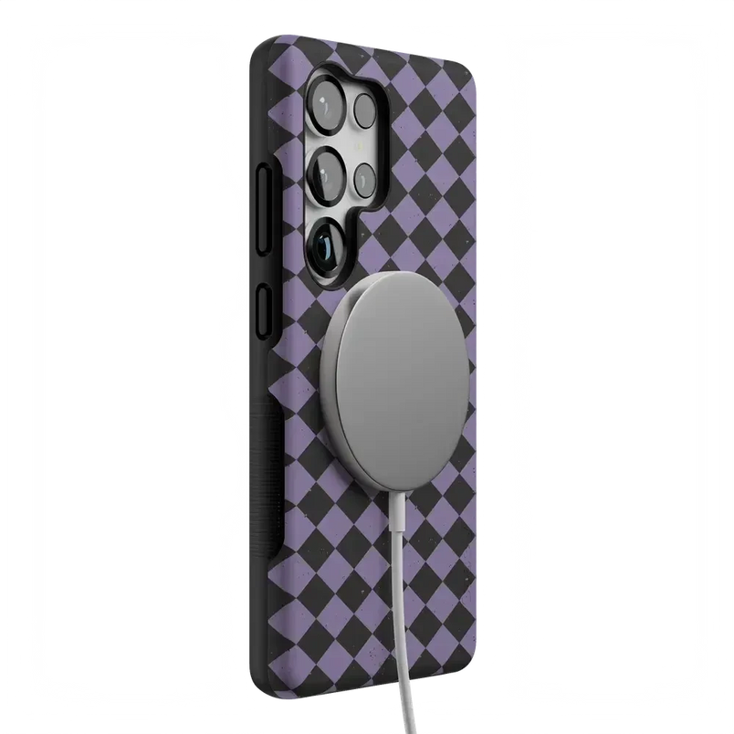 Midnight Hex | Purple Checkered Case Phone Case get.casely 
