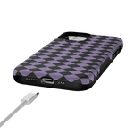 Midnight Hex | Purple Checkered Case Phone Case get.casely 