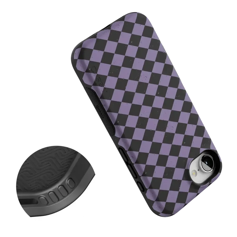 Midnight Hex | Purple Checkered Case Phone Case get.casely 