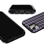 Midnight Hex | Purple Checkered Case Phone Case get.casely 