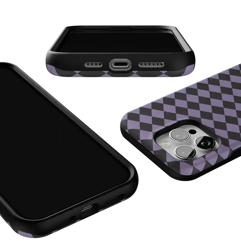 Midnight Hex | Purple Checkered Case Phone Case get.casely 