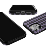 Midnight Hex | Purple Checkered Case Phone Case get.casely 